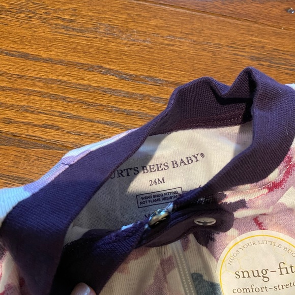 Burt's Bees Baby Pajamas Burts Bees Baby Purple Flower Pjs 24 Months Poshmark